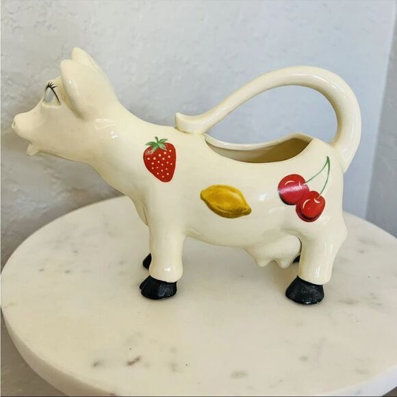 SEBASTIAN MINIATURE LC-013 Jell-O Cow‎ Milk Pitcher (Cereal Creamer 1952), RARE - Picture 8 of 11